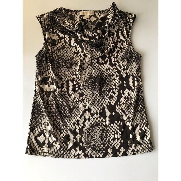 Micheal Micheal Kors Women’s Multicolored Animal Print Sleeveless Top Small - Picture 9 of 9